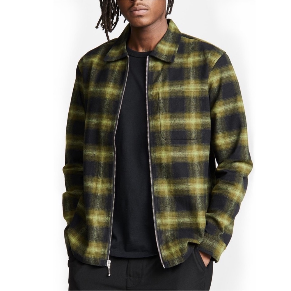 STUSSY SOLD OUT Black and Olive Green Plaid Shirt Jacket | Size S | Cotton | - Picture 16 of 17